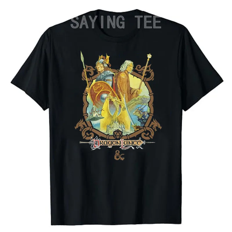 Dungeons & Dragons 50th Anniversary Dragonlance Warriors Premium T-Shirt Gifts Video Game Gamer Tee Tops Short Sleeve Blouses
