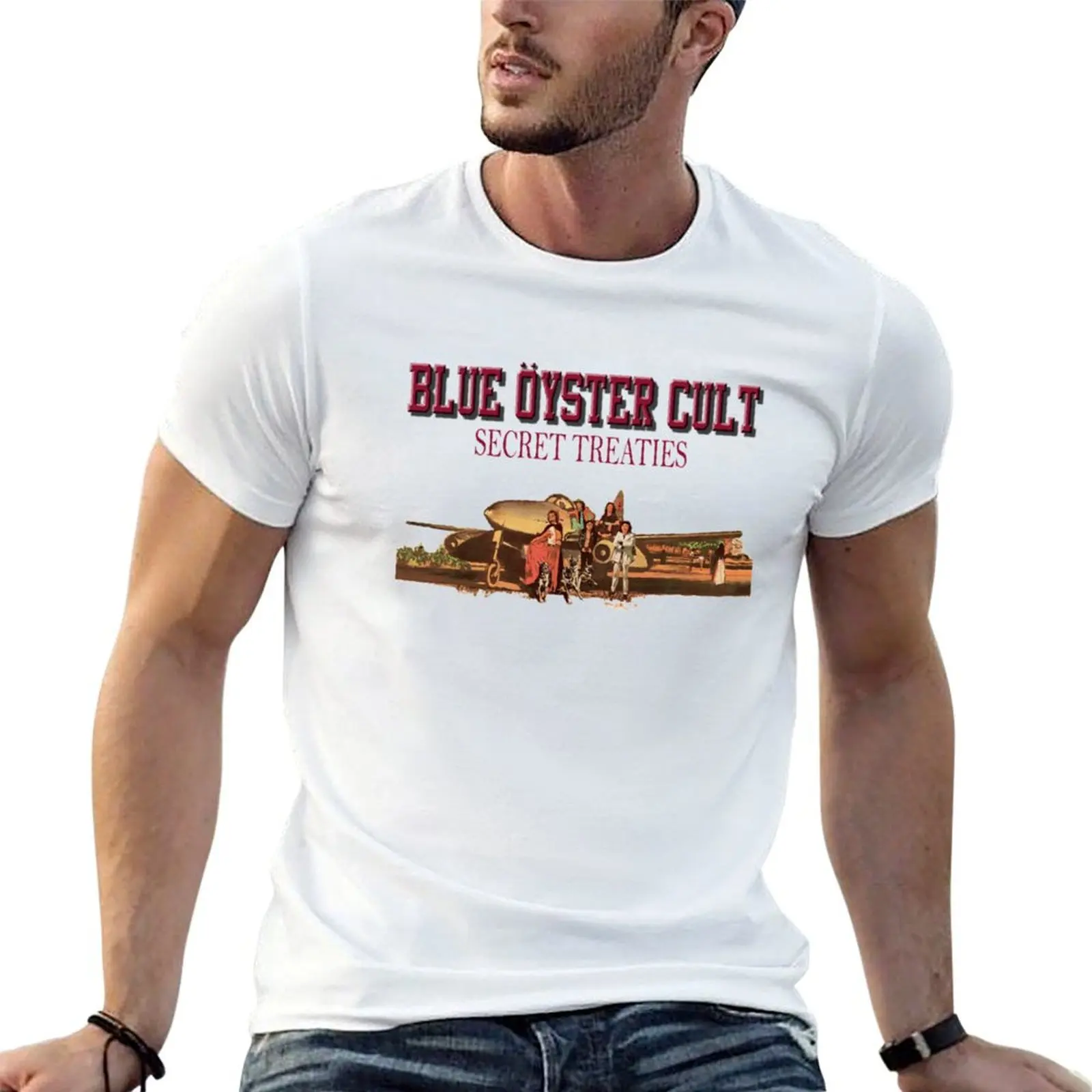 BOC Blue Oyster Cult Secret Treaties Color Album custom Premium T-Shirt Soft Lightweight Cotton T-Shirt
