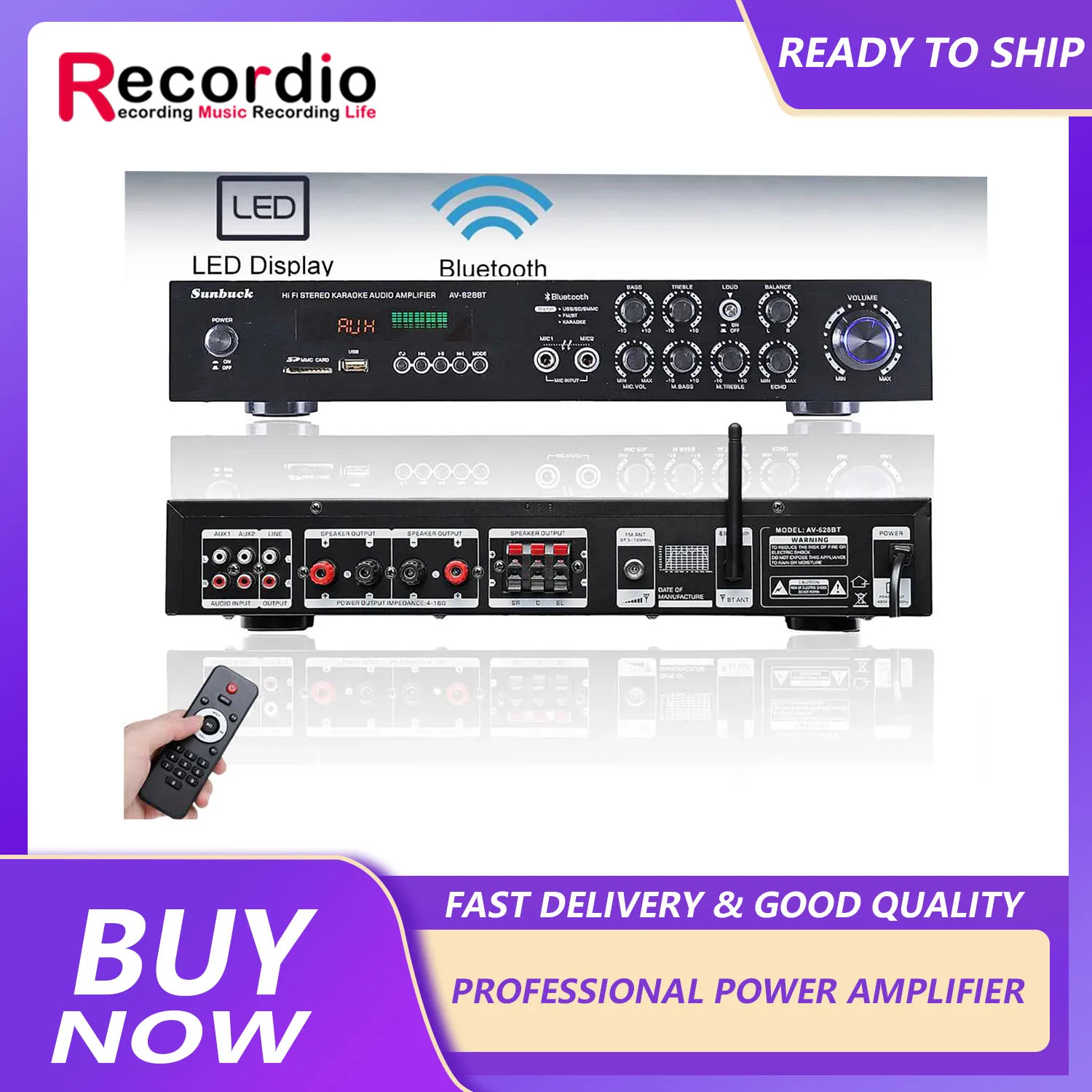 GAP-628BT 5 channel hifi Amplifier Audio Subwoofers home amplifier Sound Digital Powerful Home Karaoke