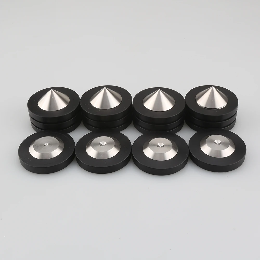 Audiocrast Black Crystal Steel Dia 49*37mm Sound Isolation Feet Speaker Spikes Audio Cones HiFi Mounts Amplifier Feet