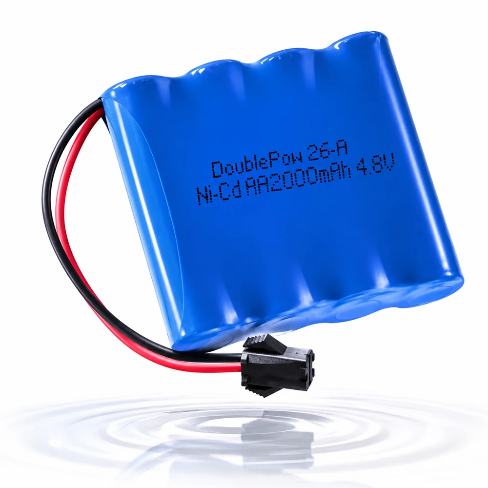4.8V 2000mAh Ni-CD Rechargeable AA Battery Pack for RC Car Dump Truck Climbing Car Toy Vehicle Replacement Battery