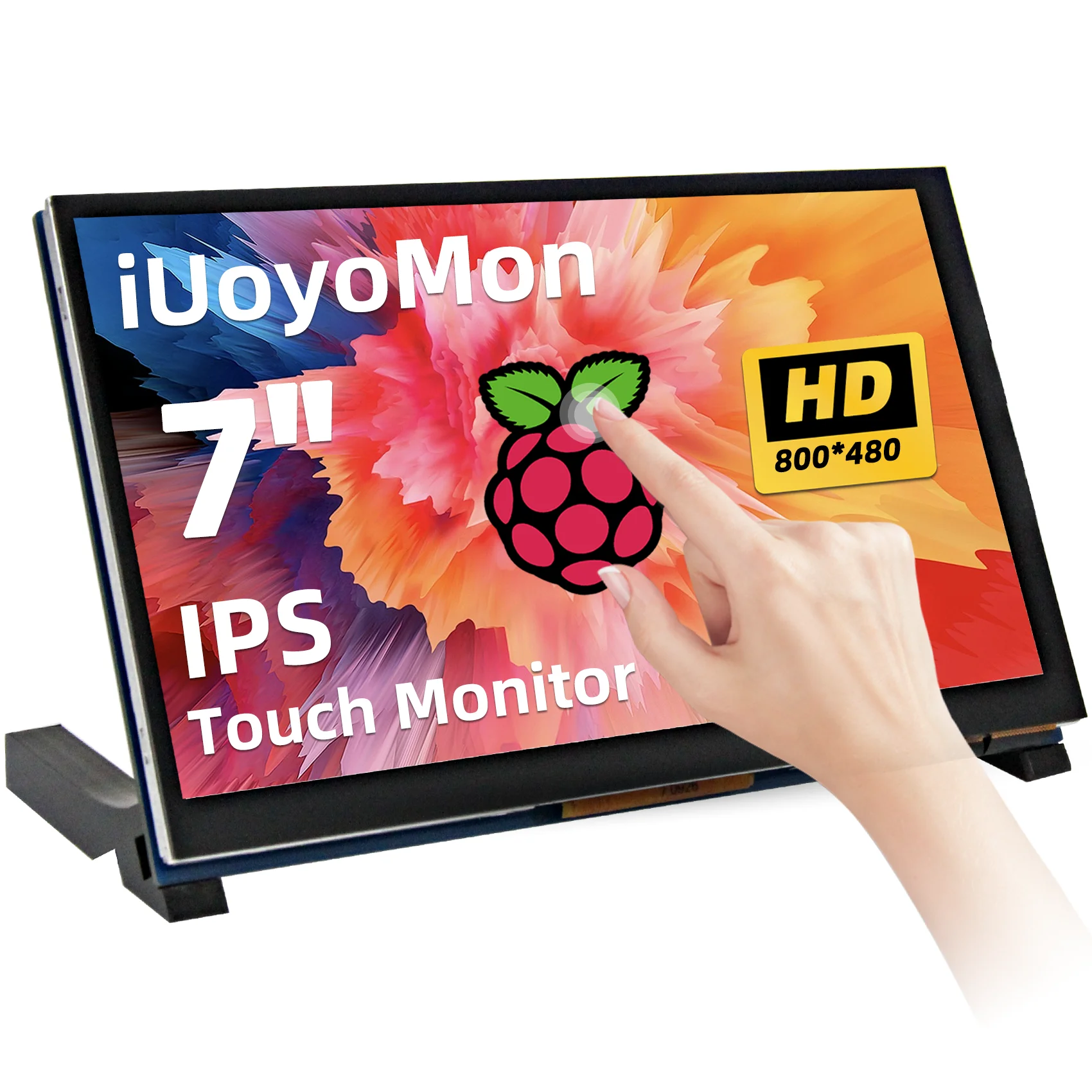 iUoYoMon 7 Inch DSI Touch Screen 800x480 LCD Display Portable Capacitive Touchscreen Monitor for Raspberry Pi 5 4 3 3B+ 2