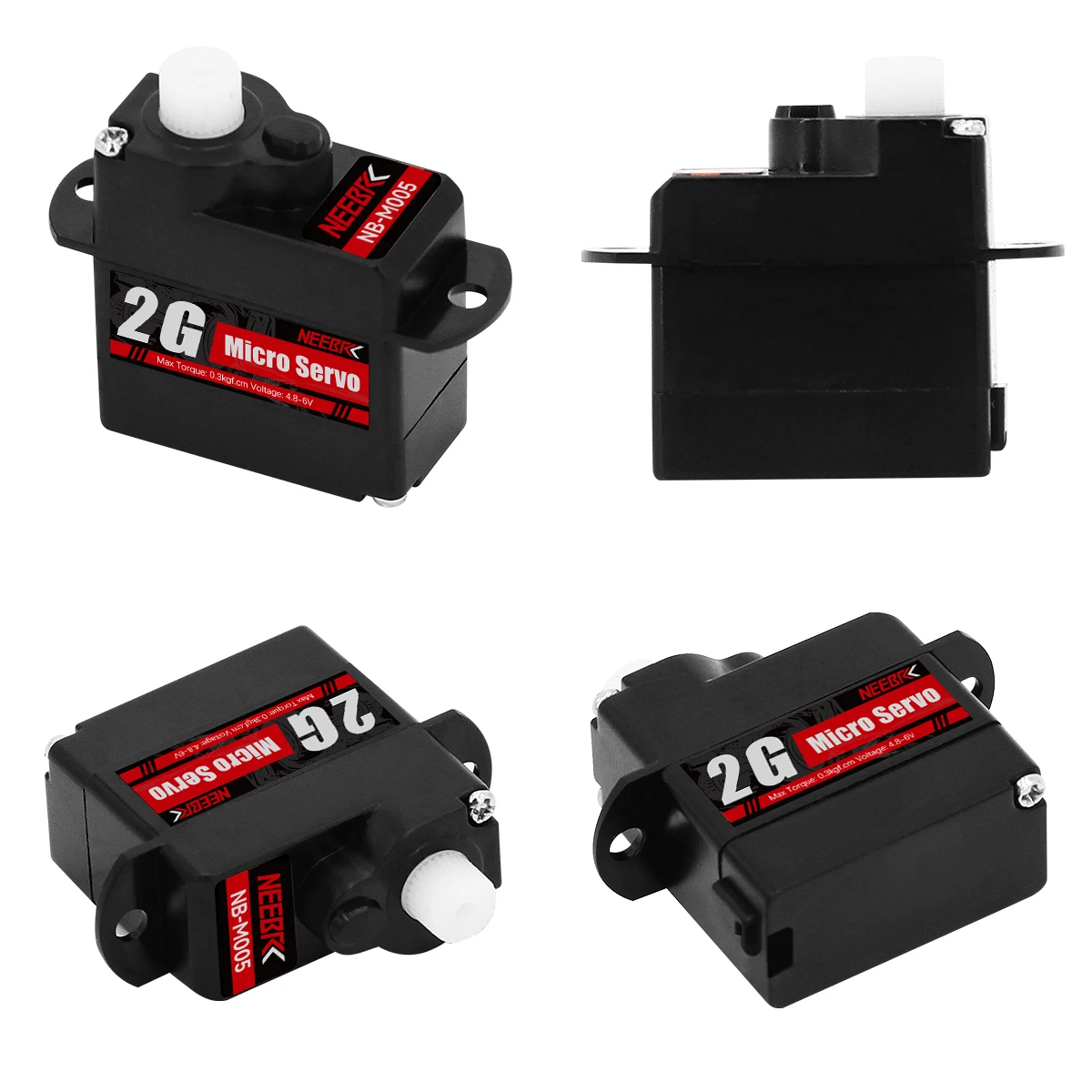 NEEBRC 2g Mini Digital Coreless Servo Plastic/Metal Gear Waterproof Motor for RC Car Fixed-wing Plane Helicopter Boat Robot Toy