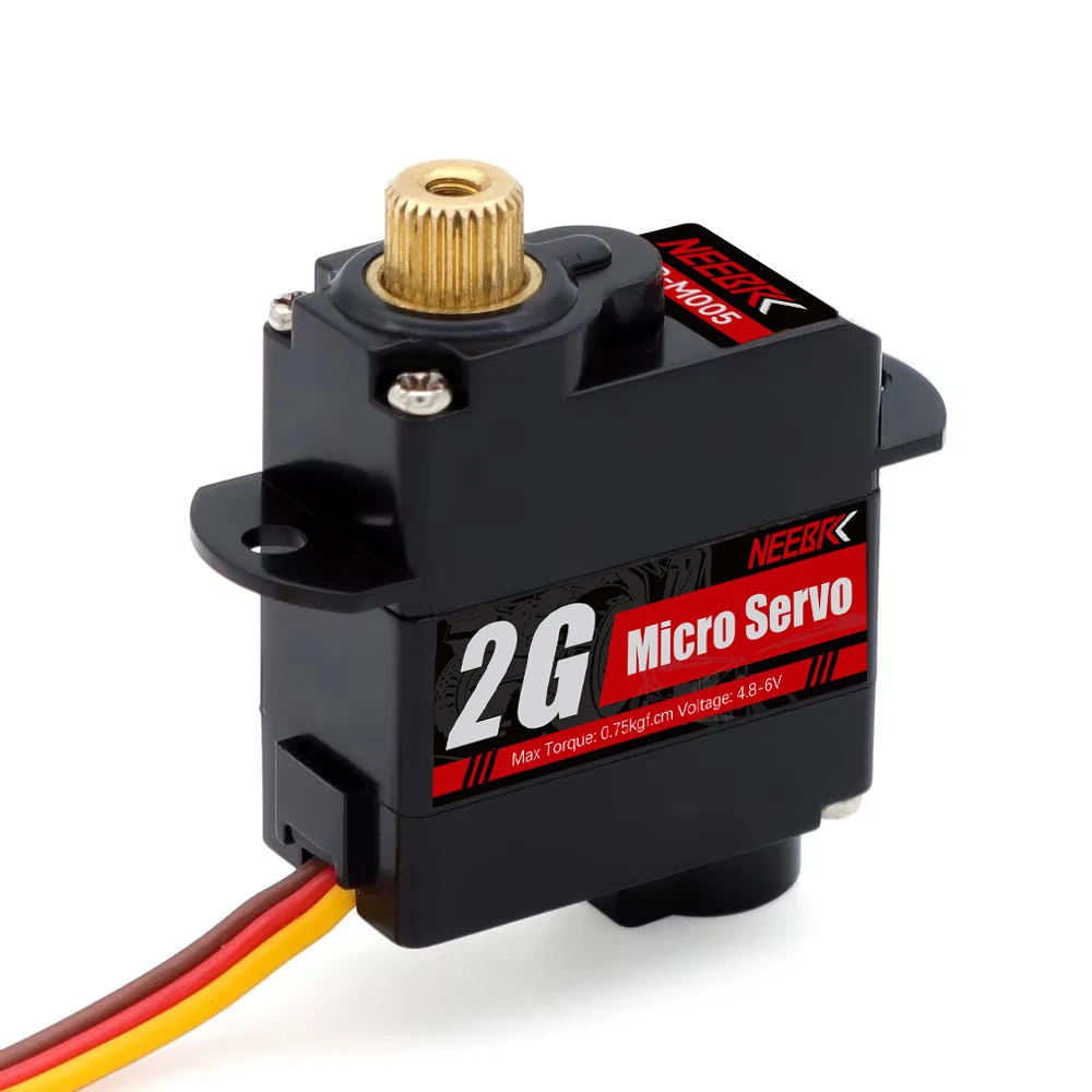 NEEBRC 2g Mini Digital Coreless Servo Plastic/Metal Gear Waterproof Motor for RC Car Fixed-wing Plane Helicopter Boat Robot Toy