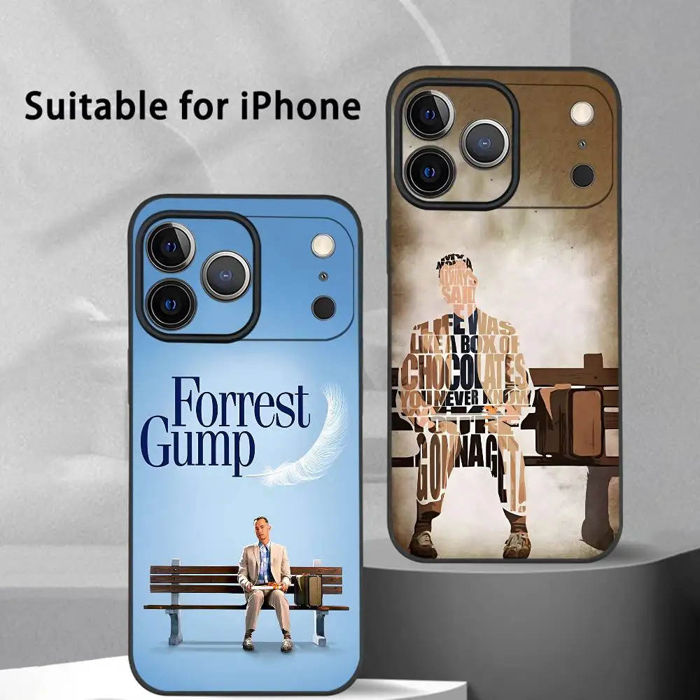 Movie F-Forrest Gump Phone Case For iPhone 17 16 15 14 13 Pro Max Plus Mini Black Frosted Soft Shell Funda