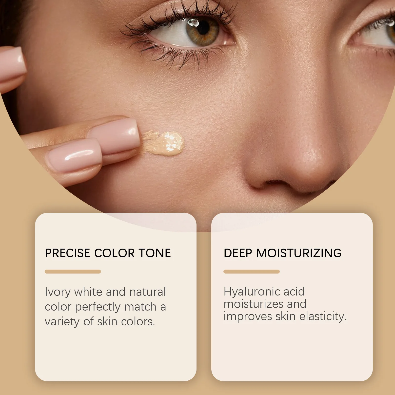 Small Gold Tube Concealer Foundation Balm Cover Acne Scars Freckle Tattoo Redness Dark Circles Waterproof Durable Liquid Makeup