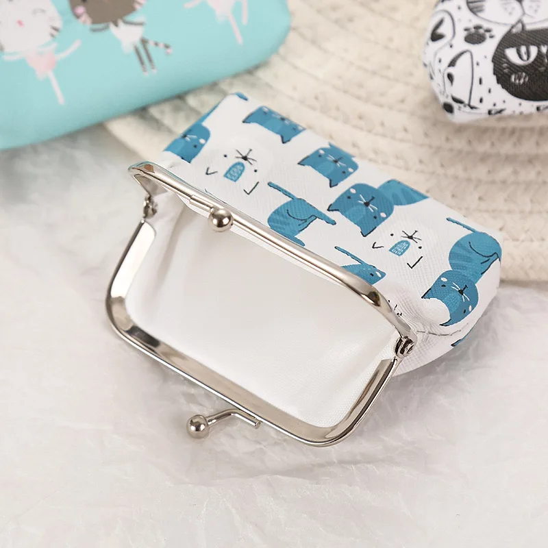 12 PCS Fashion PU Leather Coin Purse Lovely Kitty Woman Small Change Money Bags Holder Wallet Mini Pouch Souvenir