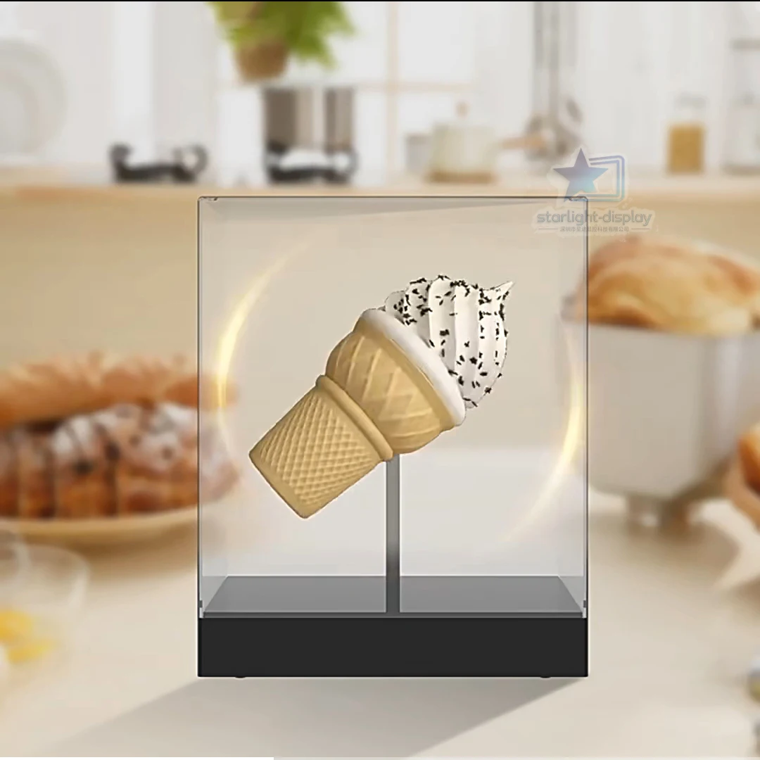 3D Desktop Holographic Fan Display Small Indoor 3D Hologram Projector Handheld 20cm Ultra HD Holographic Fan