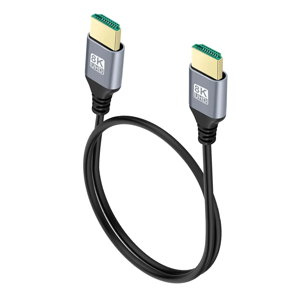 HDTV2.1 UHD Cable 48Gbps High‑Speed 8K@60Hz 4K@120Hz ARC HDR Ultra‑Thin Video Cable For Laptop PC Monitor Game Console Projector