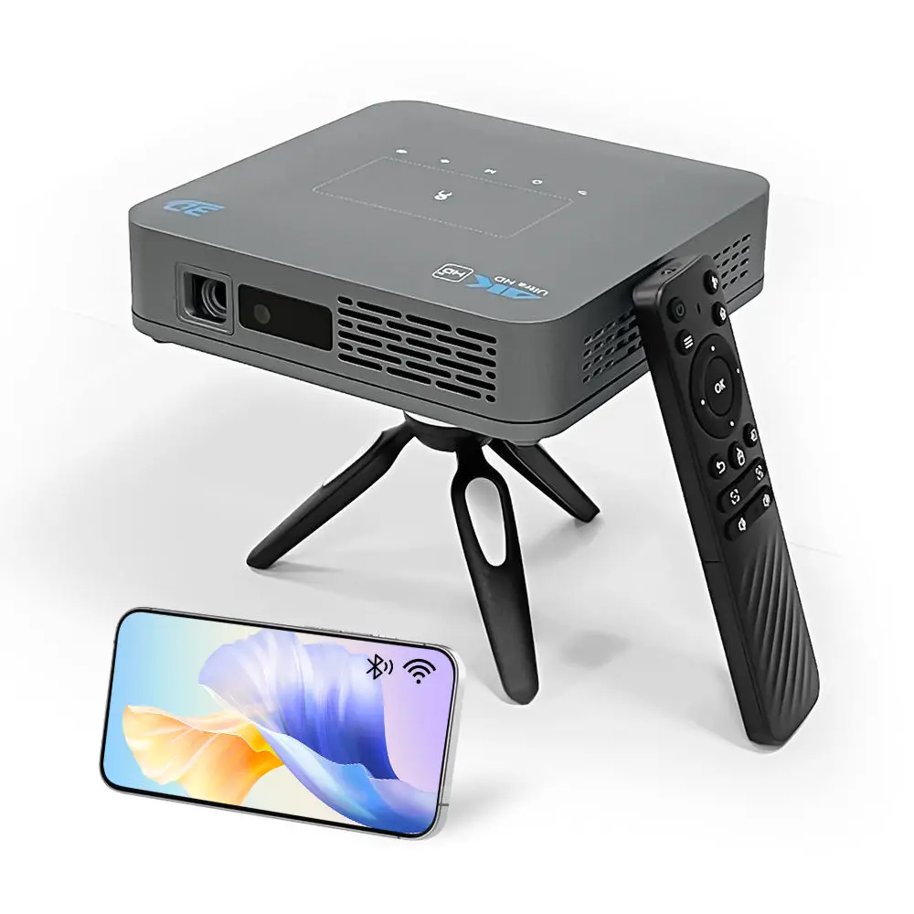2026 New Projector P15pro Bluetooth 3D 4K Ultra HD 1080 Mini DLP Mini Portable Home Cinema Office Projector