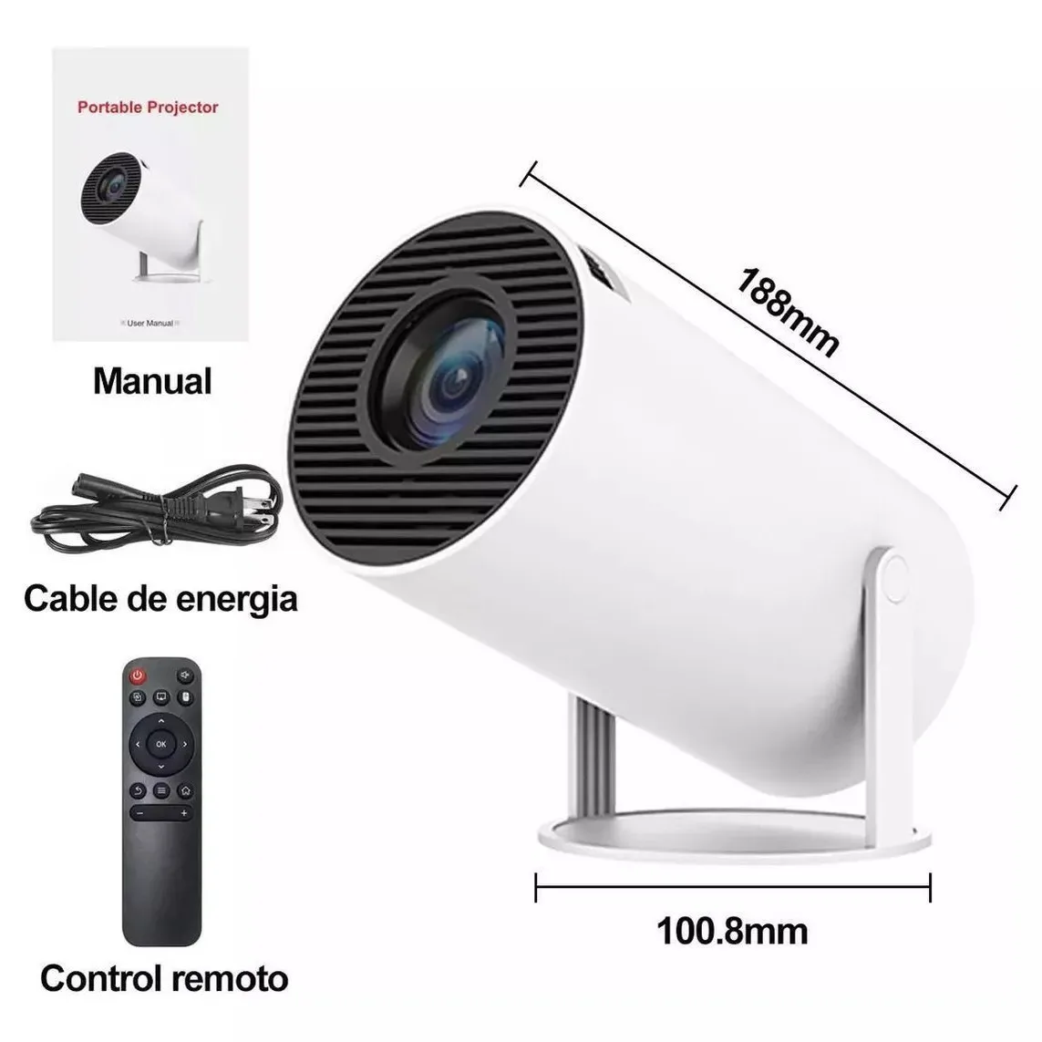 New HY300 portable smart projector 720P Android 11LCD supports ultra high definition 4K projector