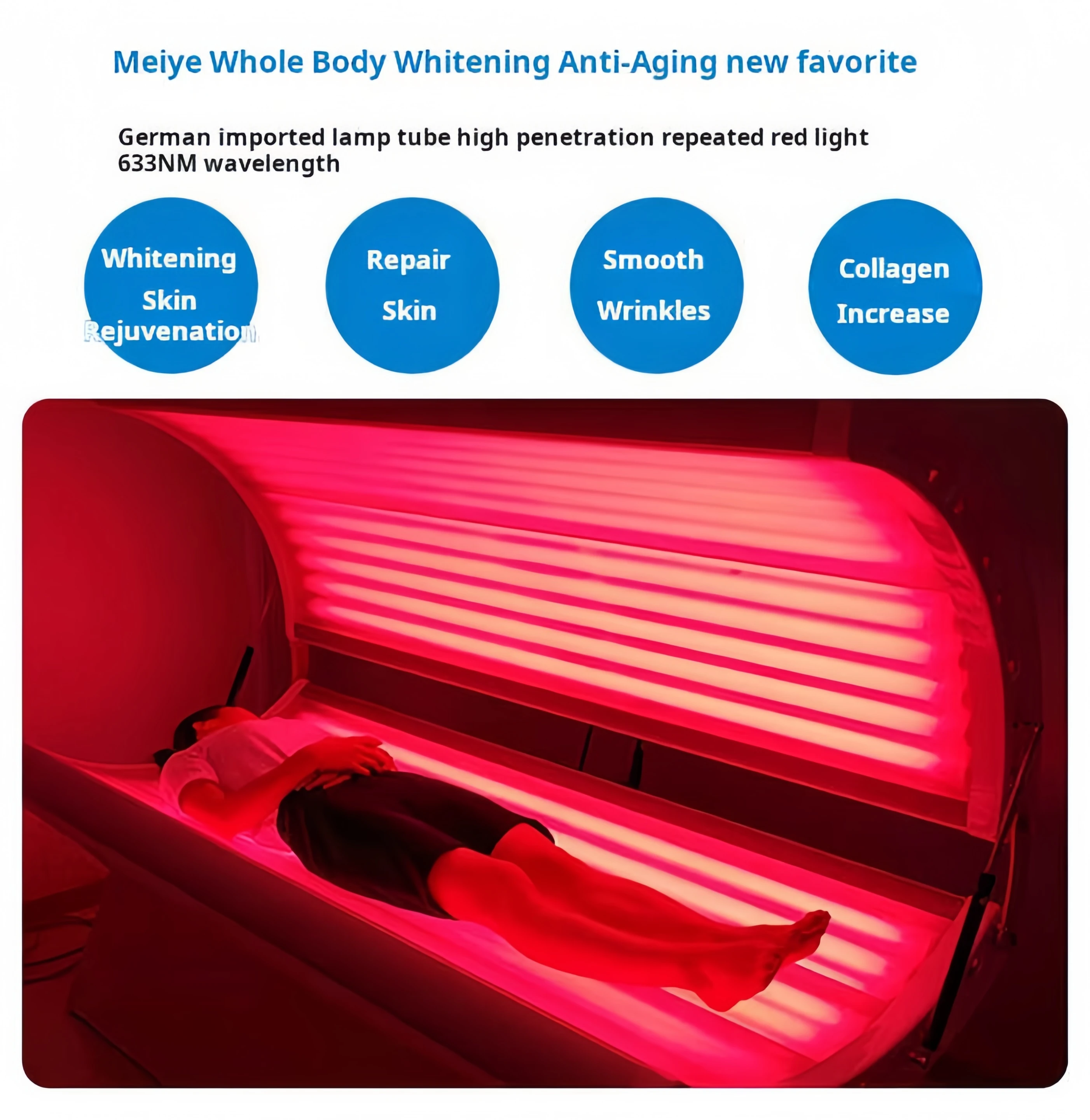 Spa Collagen Tanning Dental Irrigator Bed Full Body Contouring Red Light Spa Capsule Infrared LED Red Light Therapy Bed Pulse