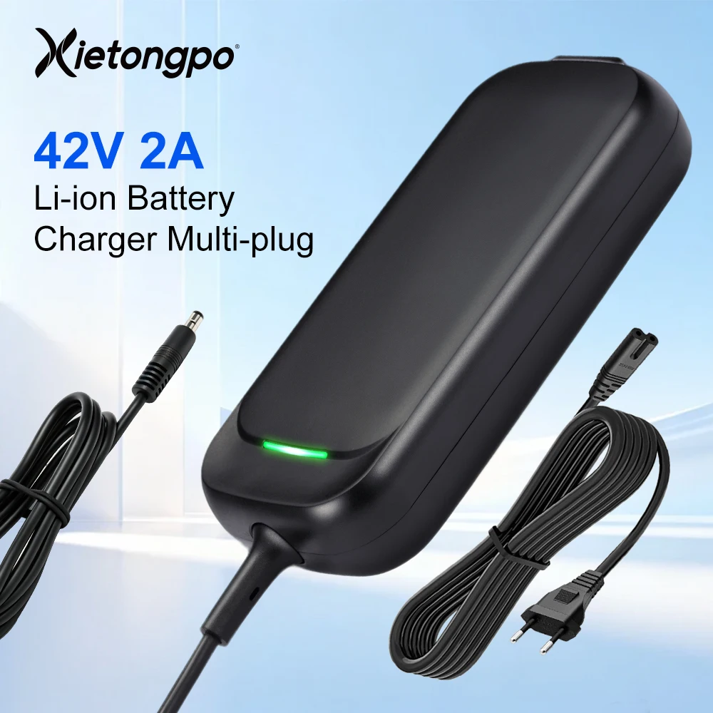 42V 2A 10S Lithium Battery Charger Smart CC CV Fast Charging Power Adapter Auto Stop Protection for Electric Bike Scooter E Bike