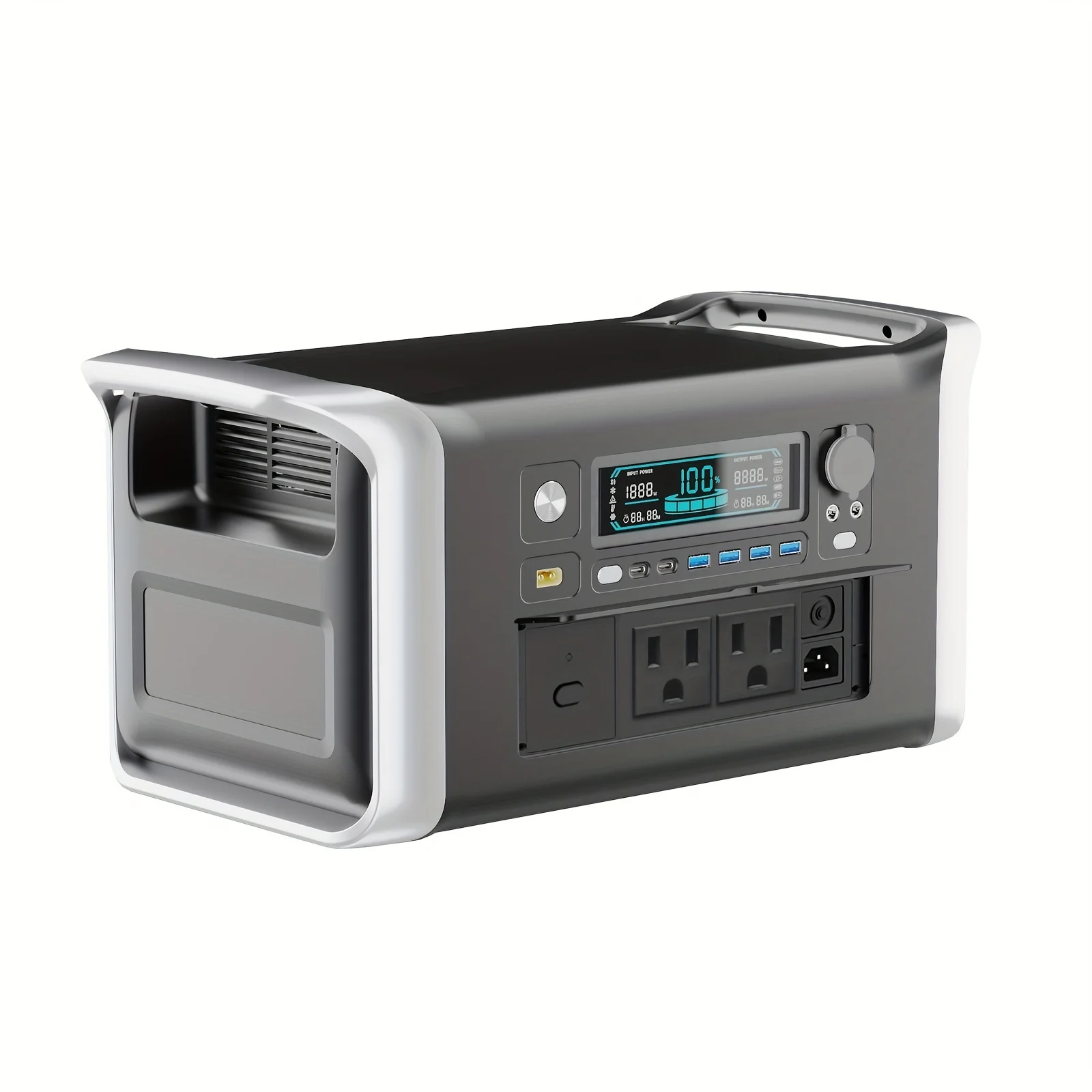 1600W Portable Power Supply 1024Wh LiFePO4 (LFP) Battery, Fast AC Input (1000W) for RV Emergencies Outdoor Camping
