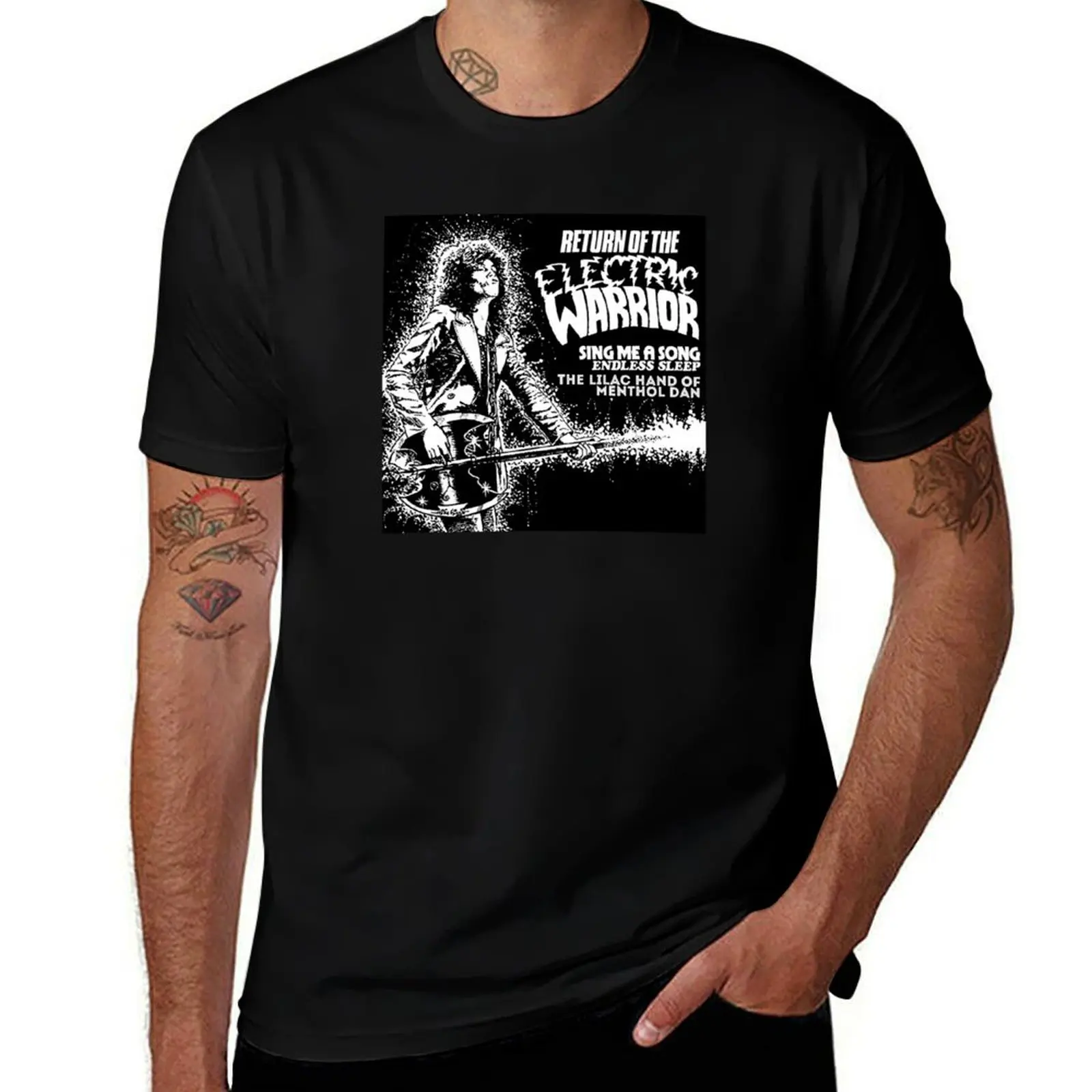 Márc Bólán Return Of The Electric Warrior T-Shirt Abstract Pattern Print Top