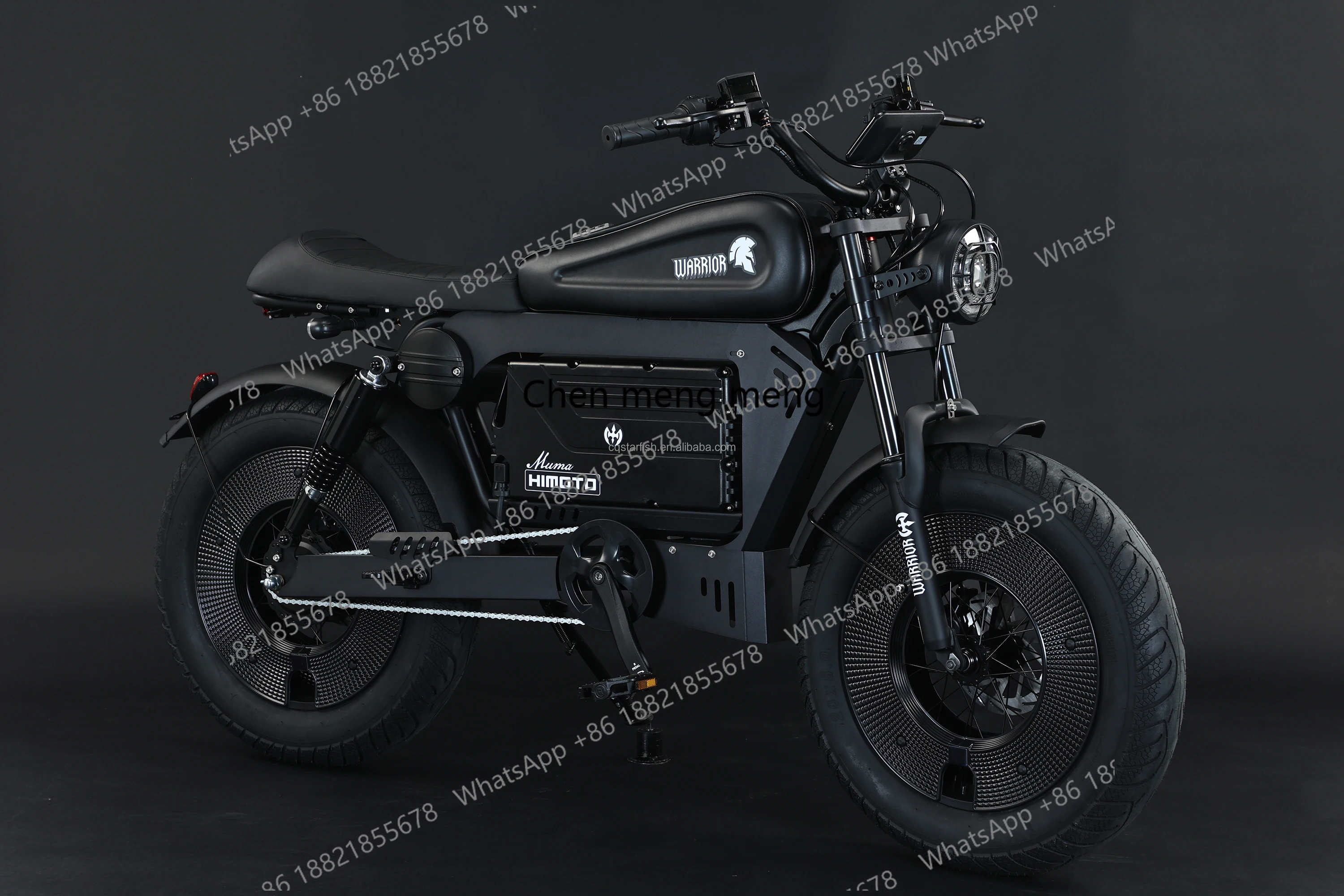 Black Warrior Iron Material Lithium Battery Keyless NFC City Commute Retro Electric Bike Ebike Fat T