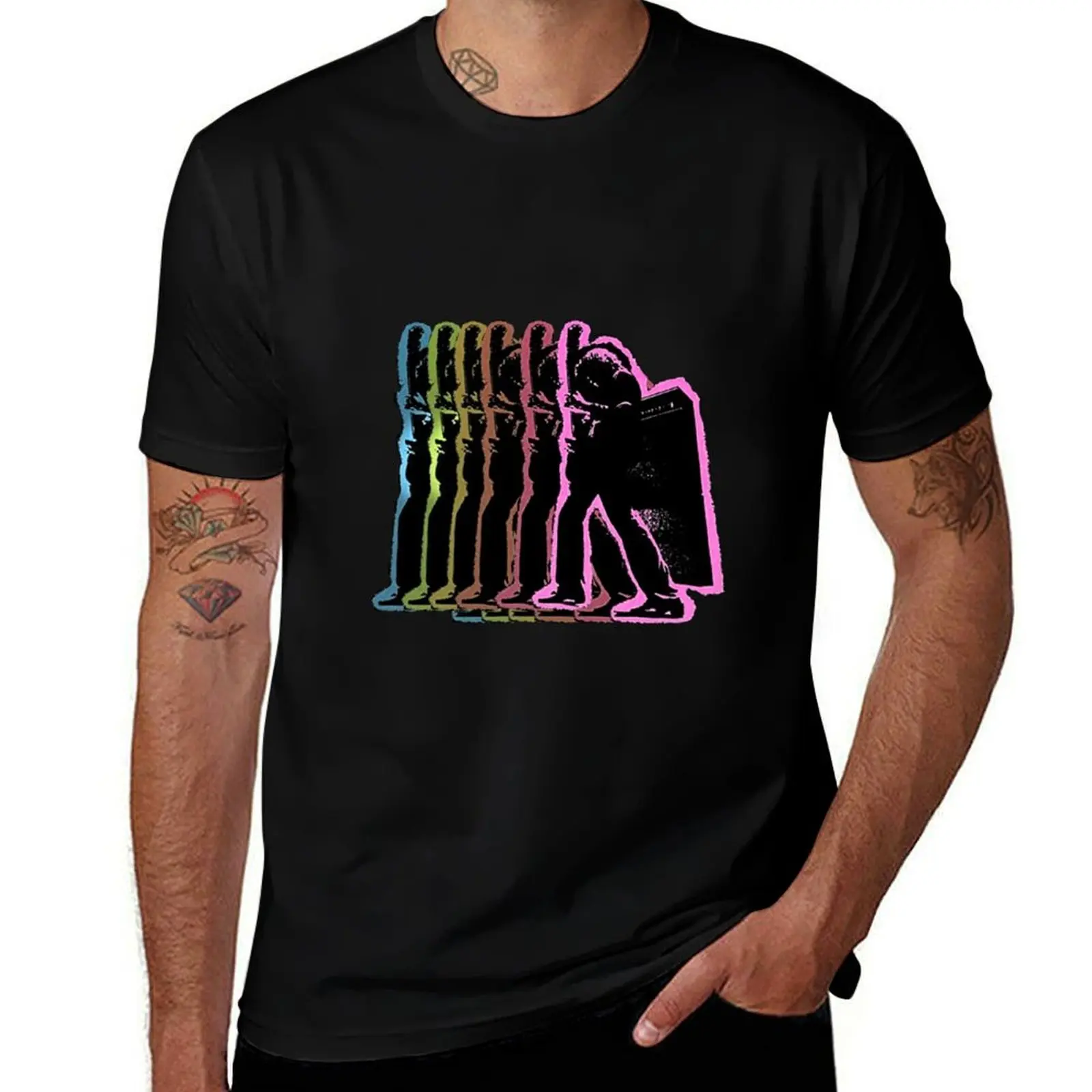 T Rex Electric Warrior Rainbow 1 T-Shirt Lightweight Cooling Short Sleeve Tee T-Shirt