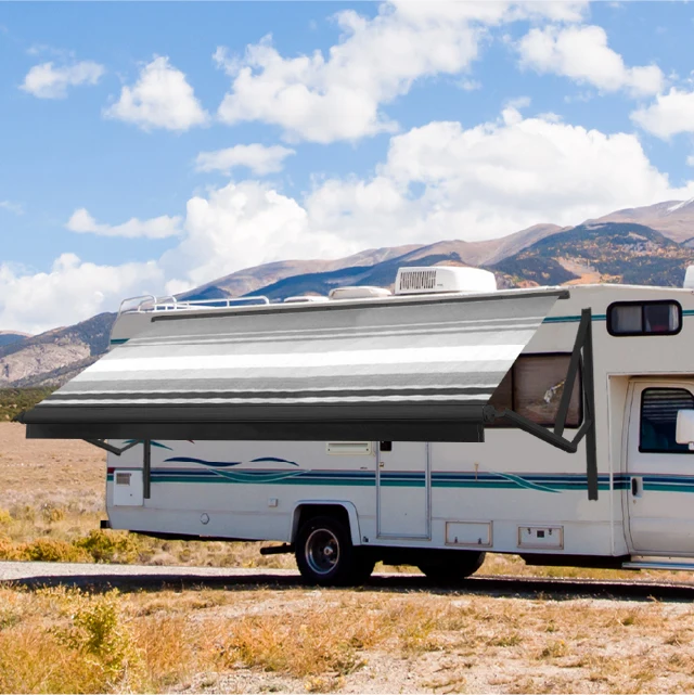 Caravan Parts Lightweight Vinyl PVC Folding  Electric or Manual Camper Van Trailer Caravan Motorhome RV Awning