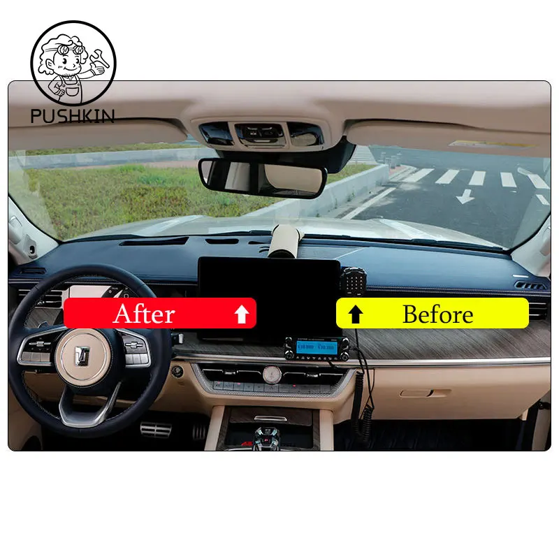 RHD For GWM TANK 500 2024 2025 Car Dashboard Cover Avoid Light Pad Instrument Panel Mat Case Carpets Accessories