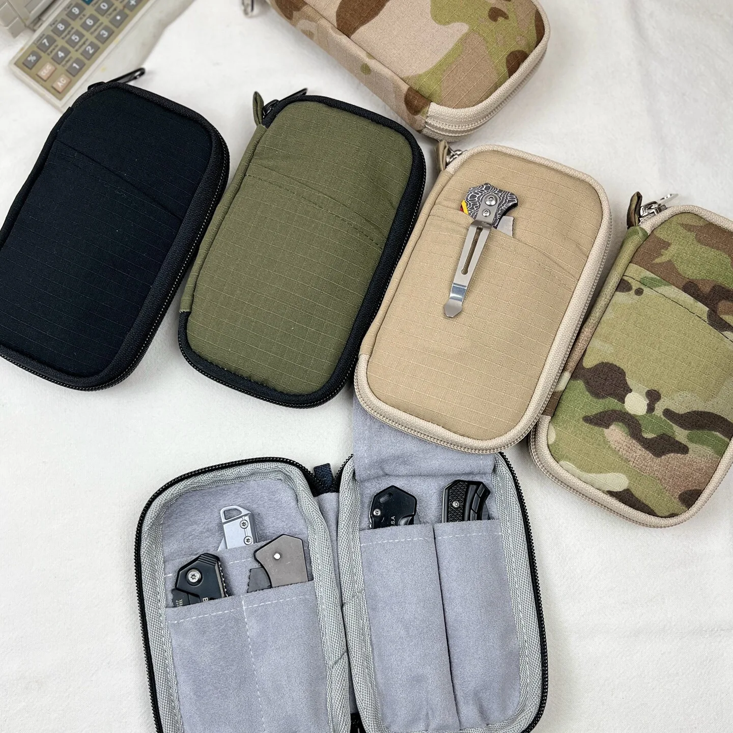 Handmade Fabric Pen Case Knife Pouch Edc Storage Bag Protective Sleeve Multifunctional Portable Carry Bag 13.5x8cm