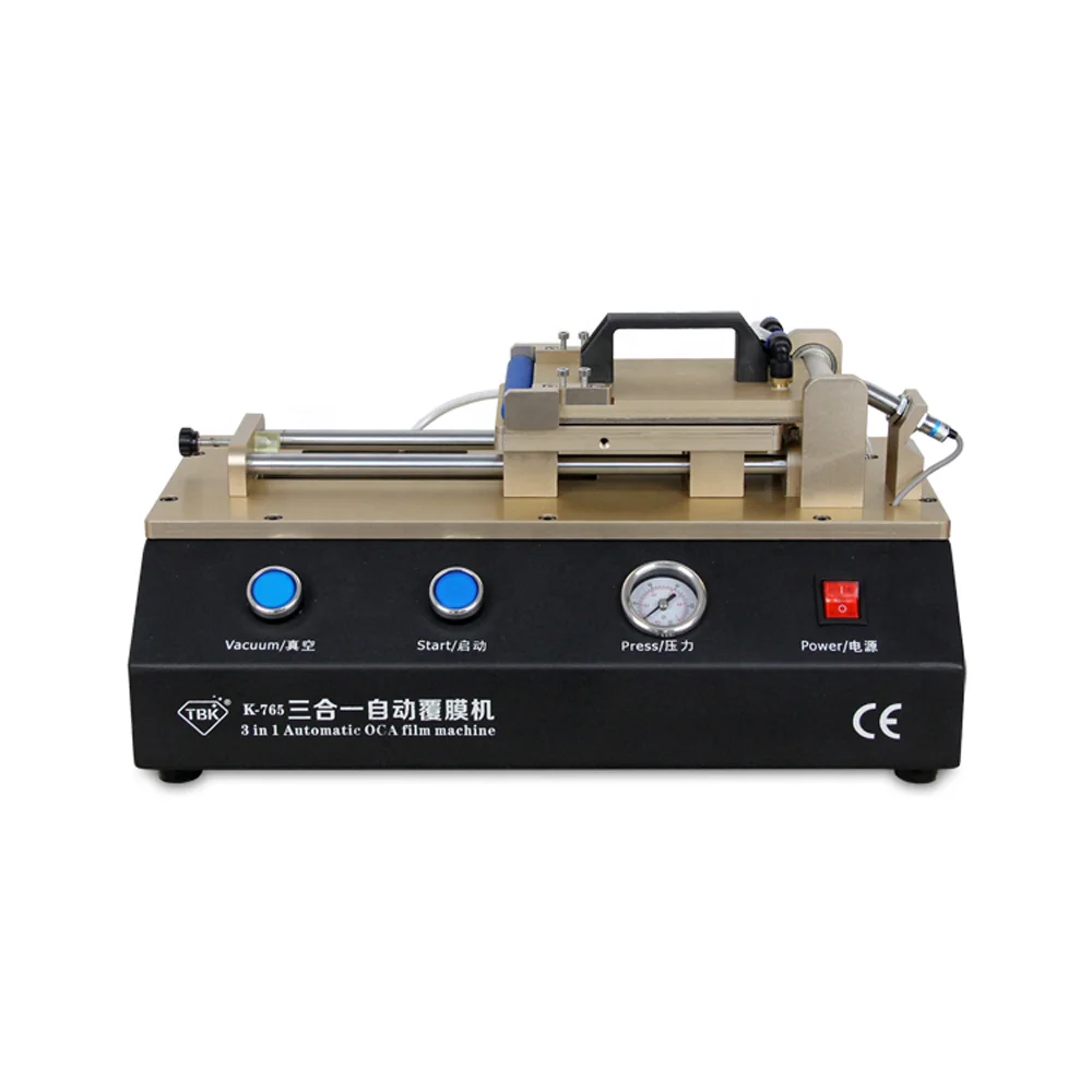 3-in-1 Automatic OCA Film Laminating Machine 765 Built-in Vacuum Pump And Air Compressor For Mobile Phone LCD Screen Repair
