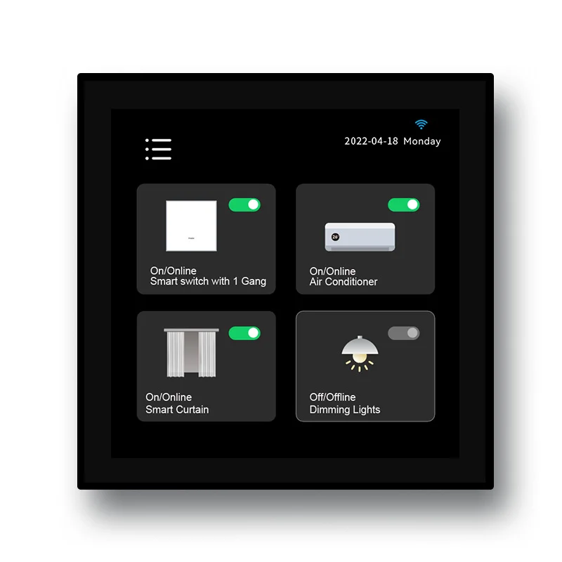 2022 Newest Linux Zigbee Screen Smart Home Controller with 4 Inch Touch Screen LCD Display