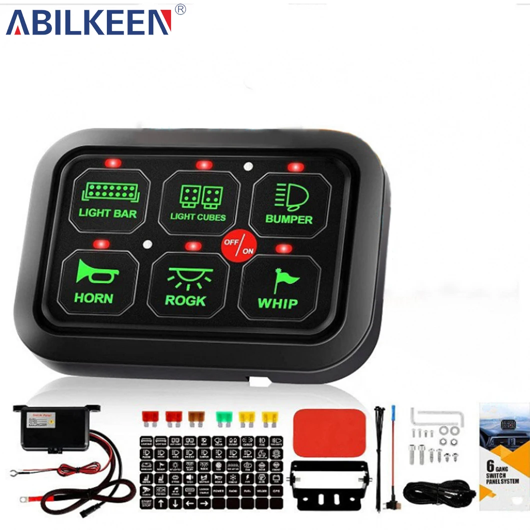 WELFNOBL IB-PJ603A Marine & Car IP65 Waterproof Smart Digital Voltmeter Dual USB Ports 24V 16A SPDT Rocker Switch Buses Blue