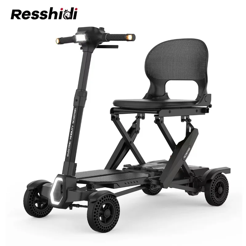 Compact Electric Scooter with 250W Motor Ideal for Urban Short Trips Fully Automatic Folding 4 Wheel for Adults