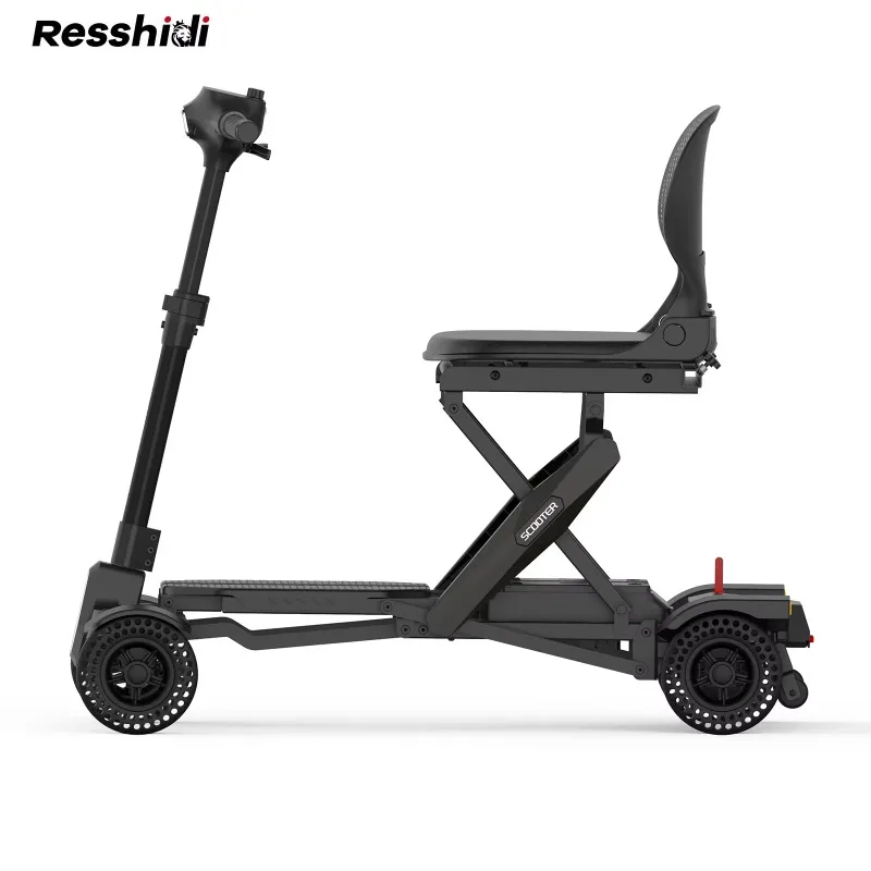 Compact Electric Scooter with 250W Motor Ideal for Urban Short Trips Fully Automatic Folding 4 Wheel for Adults