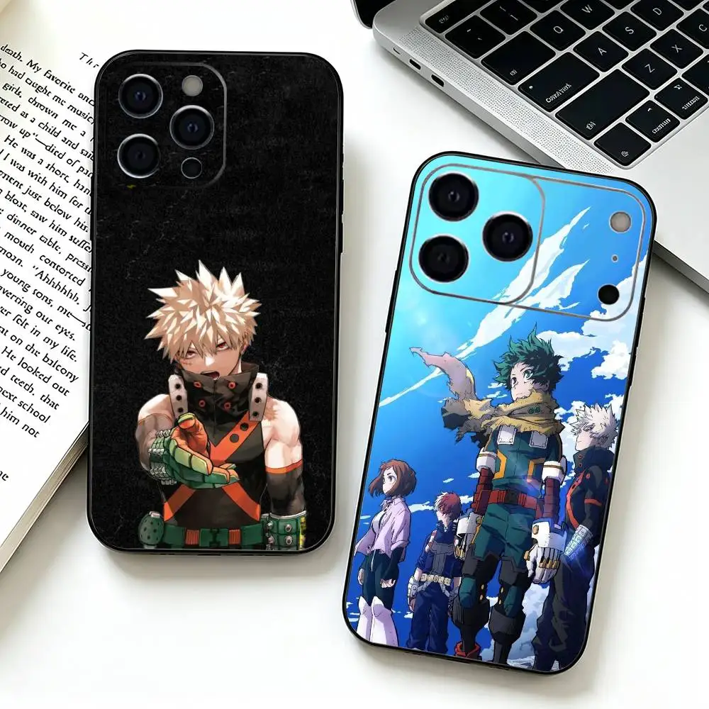 Hot MY-Hero Academia -a Phone Case For iPhone 17,16,15,14,13,12,11 Pro Max,16/15/14Plus,XS Soft Black Cover