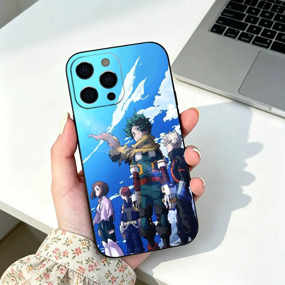 Hot MY-Hero Academia -a Phone Case For iPhone 17,16,15,14,13,12,11 Pro Max,16/15/14Plus,XS Soft Black Cover