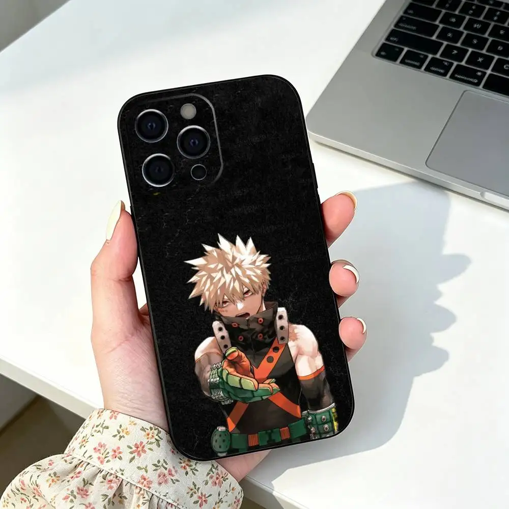 Hot MY-Hero Academia -a Phone Case For iPhone 17,16,15,14,13,12,11 Pro Max,16/15/14Plus,XS Soft Black Cover