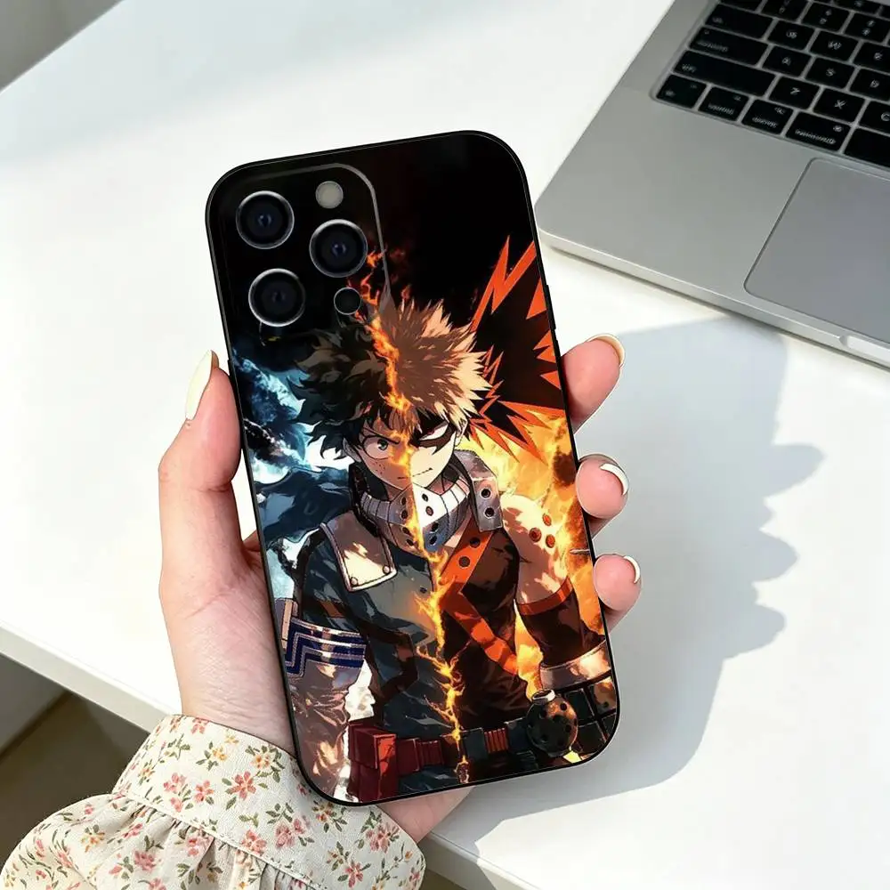 Hot MY-Hero Academia -a Phone Case For iPhone 17,16,15,14,13,12,11 Pro Max,16/15/14Plus,XS Soft Black Cover