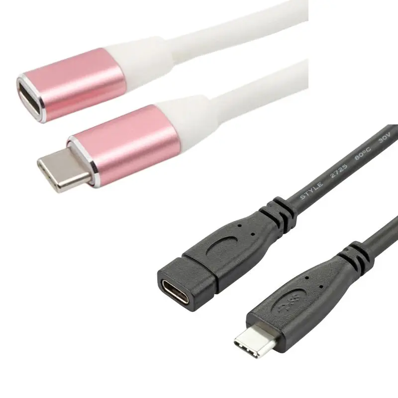 USB Cable USB-C Extension Male to Female Connector Extend Cabo Type-C Extender Fast Charging Kable for Nintendo Switch Samsung
