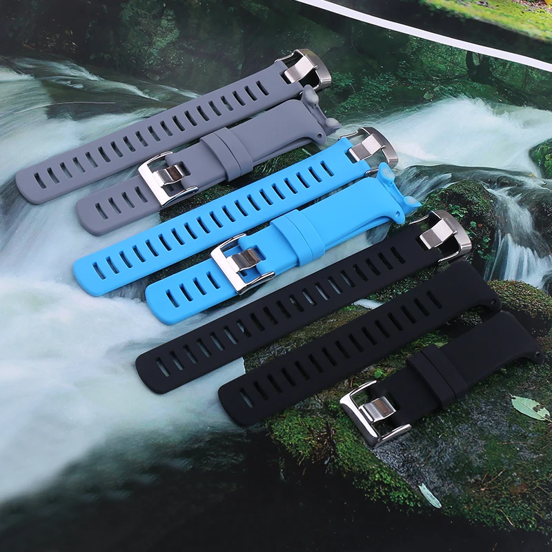 Replacement Soft Silicone Watch Strap Band for Suunto D4 D4i NOVO Dive Computer sports Wristband 24mm with Extension Long Strap