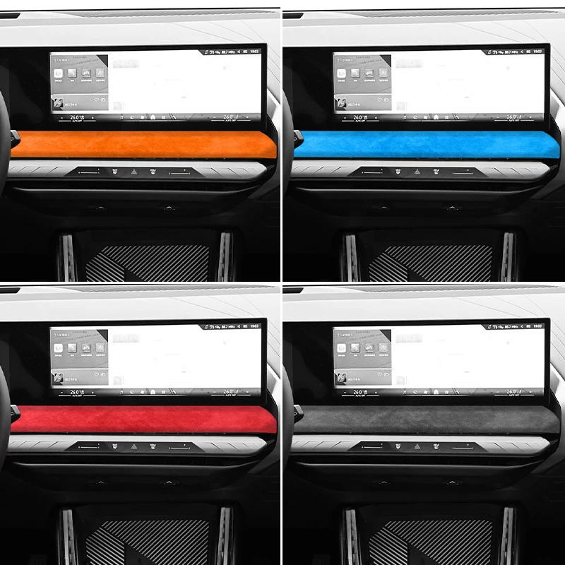 Made of Alcantara For BMW X3 G45 G48 (2025-) Under the Automotive Display Panel Trim Sticker Car Interior Tuning Accessories