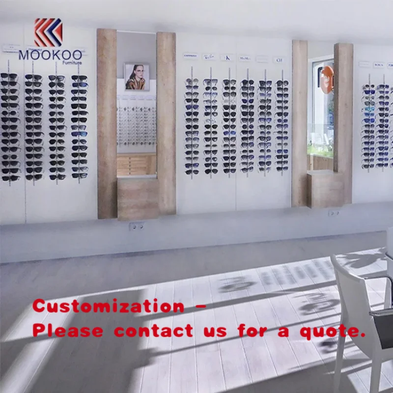 custom.Modern Optical Display Wall Glasses Store Kiosk Interior Decoration Showcase