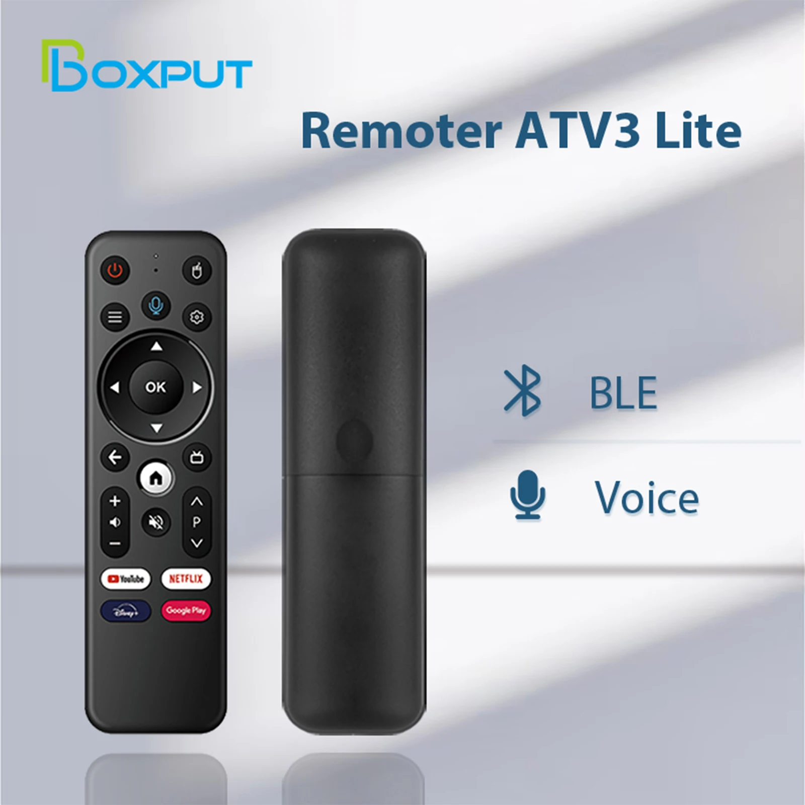 BOXPUT TV Stick Remote ATV3 Lite Bluetooth Voice Remote Controller Supports Replacement for IATV Q3 Q5 PLUS, Q10, Lemon TV Mini