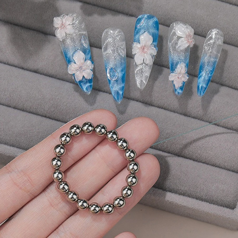 20pcs New Round Magnetic Beads for Nail Art Water Ripple Cat Eye Magnetic Gel Magnet Beads Magnet Balls Ocean Nail Salon Tools#&