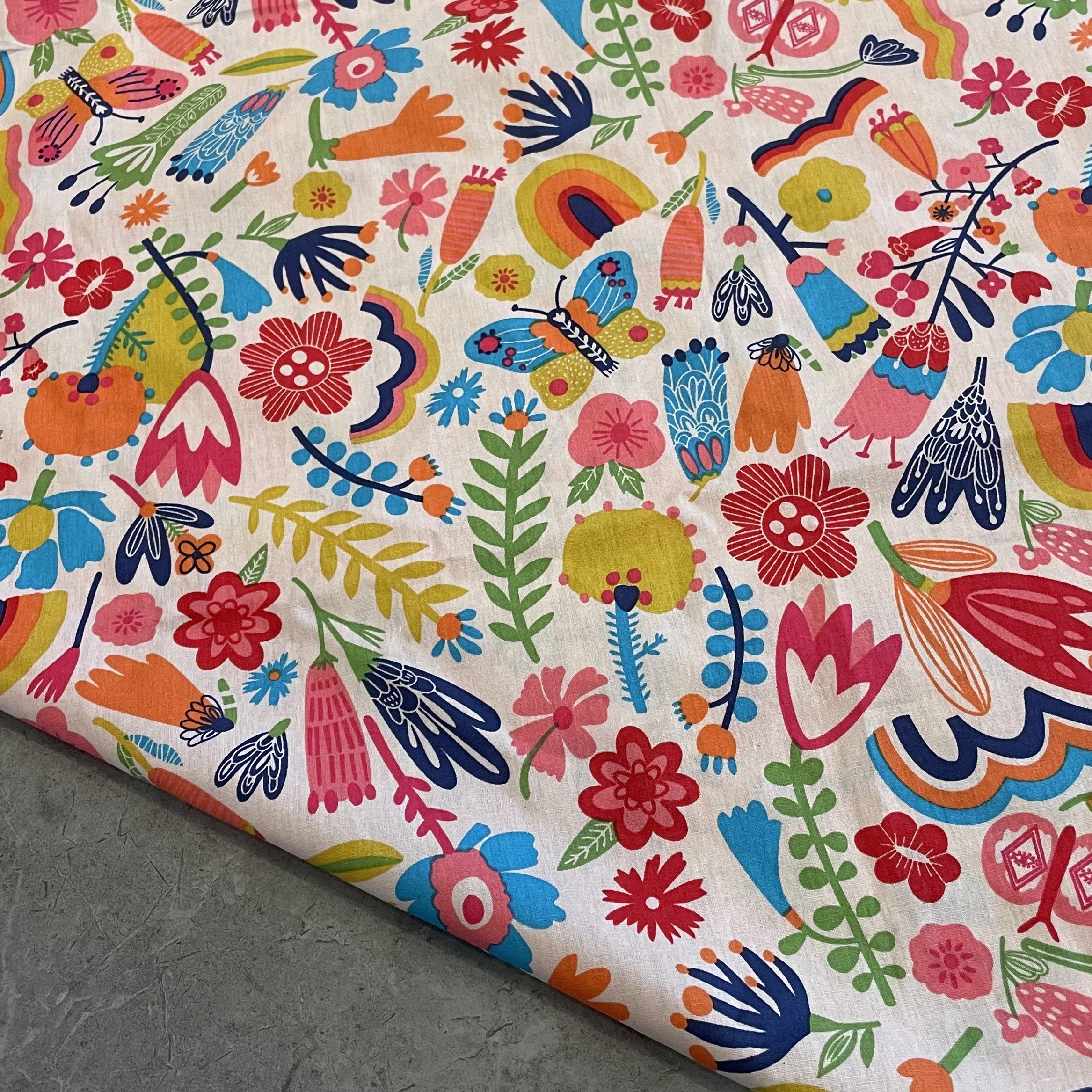 145×50cm Pink Series 100% Cotton Poplin Printed Fabric Is Used for Hand Splicing Cloth Patchwork Children's Dresses and Skirts