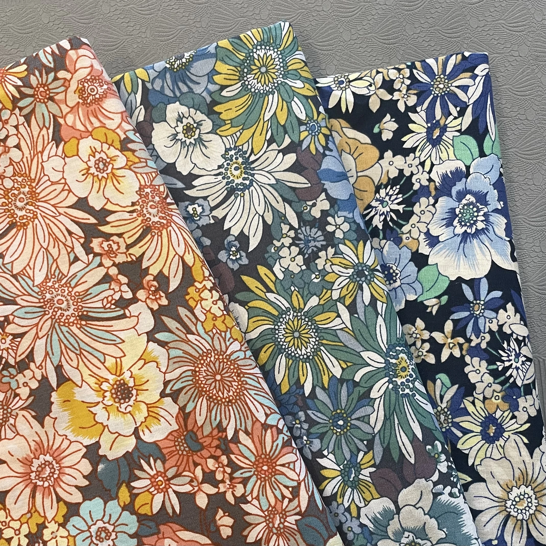 Pastoral Sunflower 40S Cotton Poplin Fabric For Kids Baby Sewing Cloth Dresses Skirt DIY Handmade Patchwork Meter