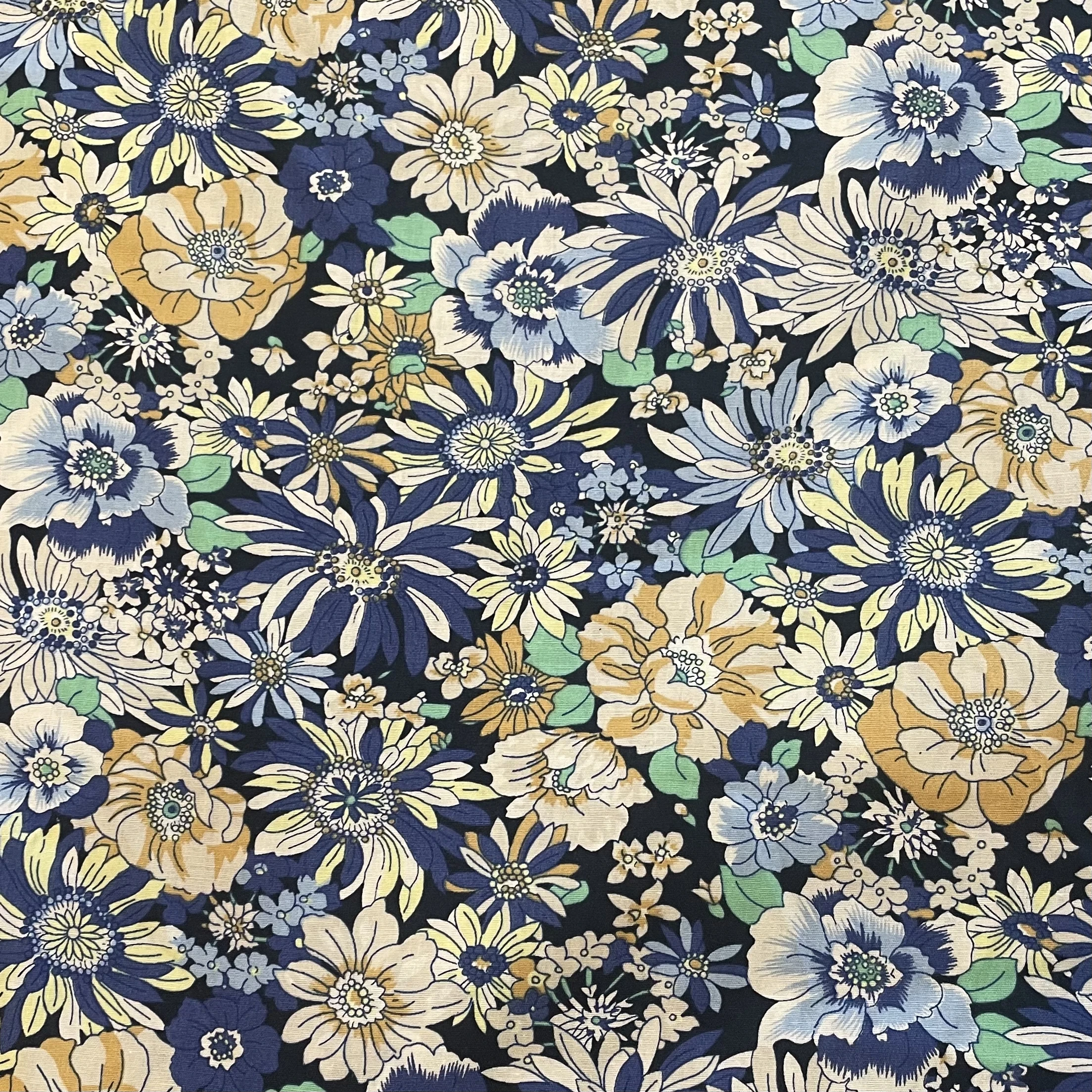Pastoral Sunflower 40S Cotton Poplin Fabric For Kids Baby Sewing Cloth Dresses Skirt DIY Handmade Patchwork Meter