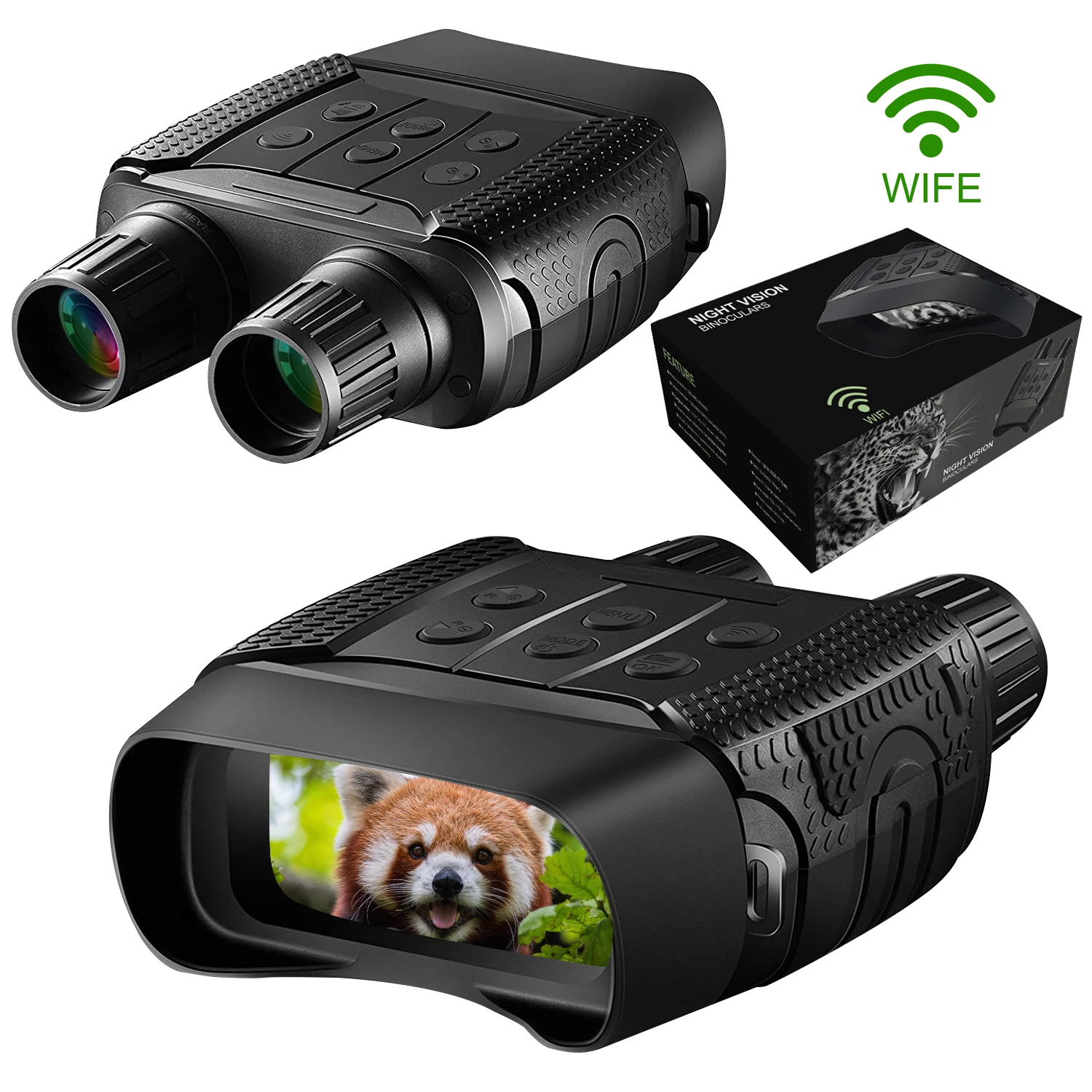 WIFI Infrared Night Vision 32GB Storage for Photos and Videos Full Dark High-Quality Digital Night Vision Goggles Binoculars