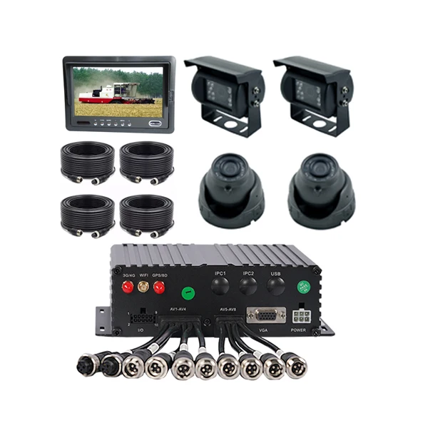 High Quality 8CH 1080P Mobile DVR 8 Camera Car Black Box With Optional 4G GPS & Wifi