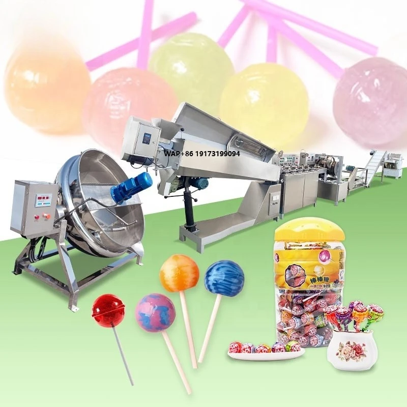 Automatic Warping India Center Filled Bubble Gum Kids Candy Ball Shape Lollipop Make Machine with Fill Form