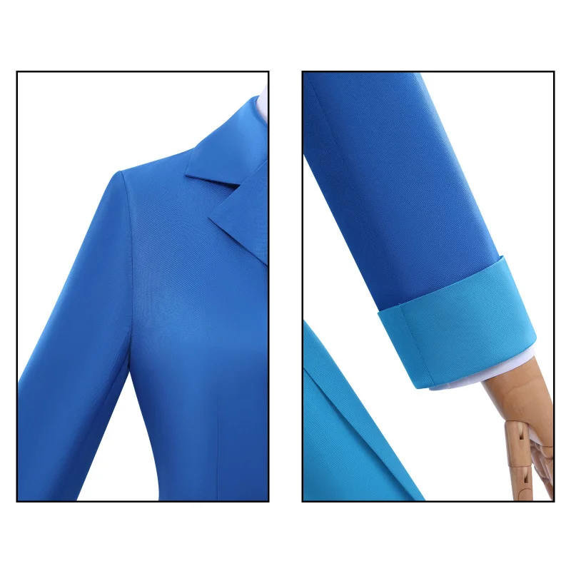 Ryuuzaki Umi Cosplay Costume Magic Knight Ryuuzaki Umi Blue Uniform Jk Dress Headwear Wig Set for Women Comic Con Halloween