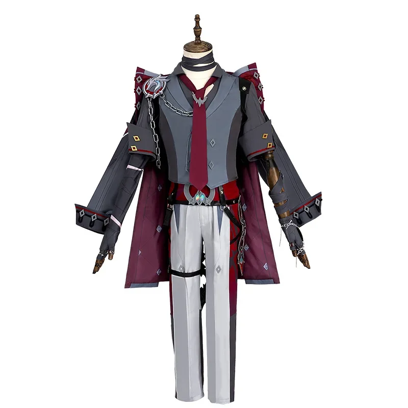 Game Genshin Impact Wriothesley Cosplay Costume Dress Up Ball Wig Halloween Carnival Party Uniform Anime Full Set of Costume