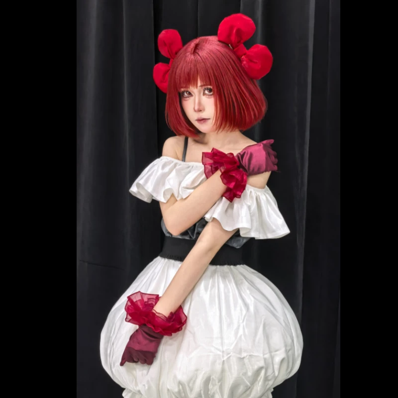 OSHI NO KO S3 Cosplay Costume Hoshino Rubii Hoshino Ai Arima Kana MEM Dark Rubi White Lolita Dress Wig Accessories for Comic Con