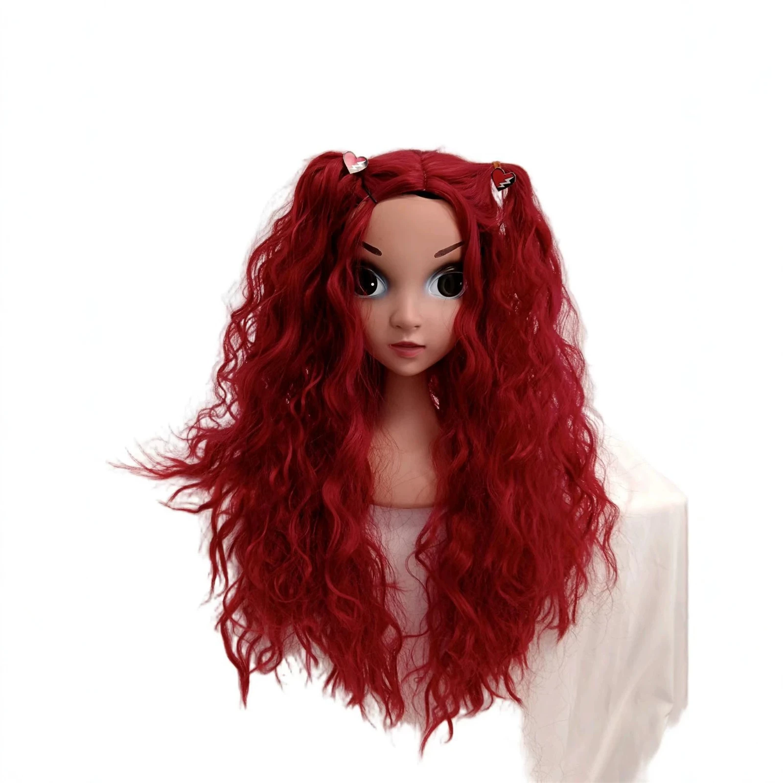 Pink Blue Chloe Red Children Cosplay Wig Kids Girl Long Wavy Fluffy Wig Heat Resistant Fiber Wig Halloween Party Fancy Dress Wig