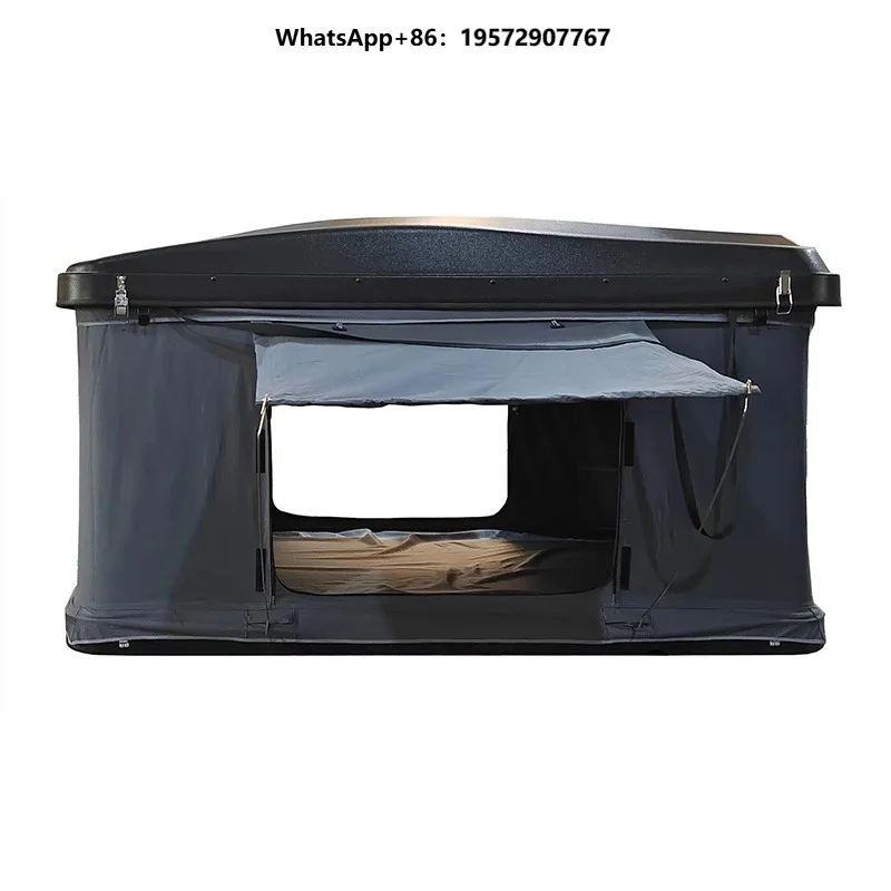Automatic Fold up Rooftop Tents for 2-3 Person Easy Set-up Folding Hard Shell Roof Top Tent for Outdoor Camping Car Trip